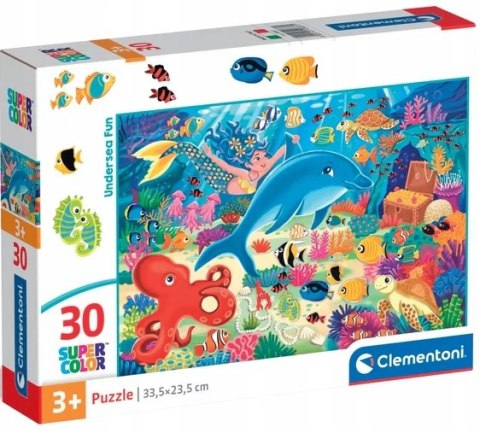Puzzle 30 elmentów Podwodny Świat 20837 Clementoni Super Kolor 3+