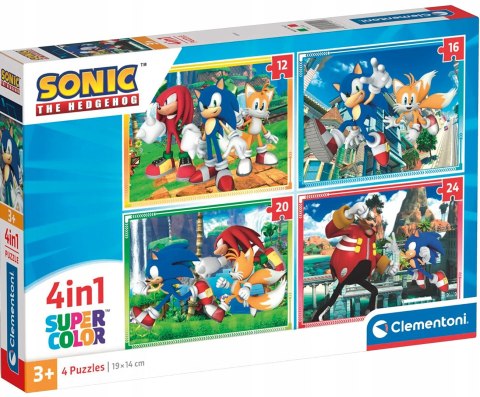 Puzzle 4w1 Sonic 21522 Clementoni Super Kolor 3+
