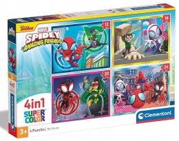 Puzzle 4w1 Spidey i Przyjaciele 21528 Clementoni 3+