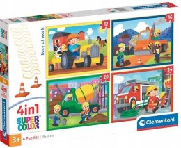 Puzzle 4w1 Zawody Dzień w Pracy 21741 Strażacy Dzień na Wsi Clementoni 3+