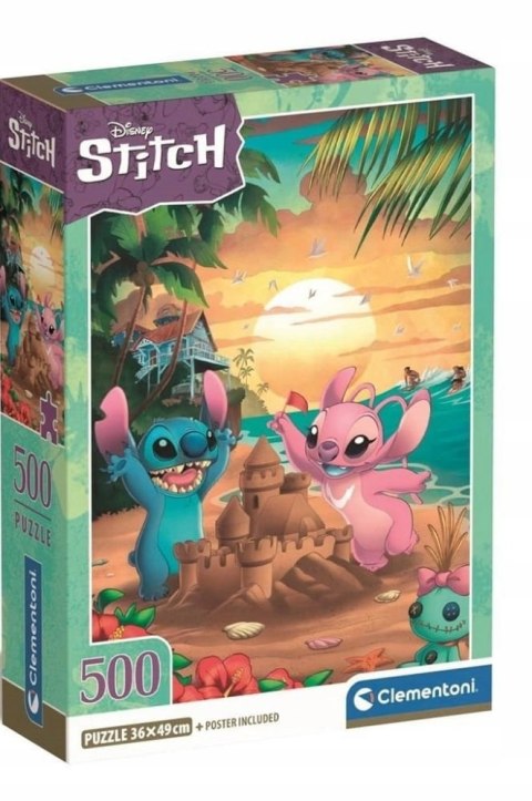 Puzzle 500 elementów Compact Disney Stitch 35547 Clementoni