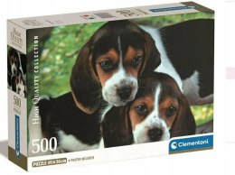 Puzzle 500 elementów Compact Pieski Beagle 35536 Clementoni