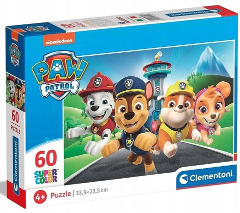 Puzzle 60 elementów 26114 Psi Patrol Clementoni Super Kolor 4+