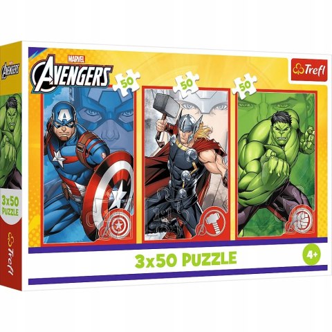 Puzzle Disney Marvel The Avengers 3 x 50 elementów 34891 Trefl 3w1 4+