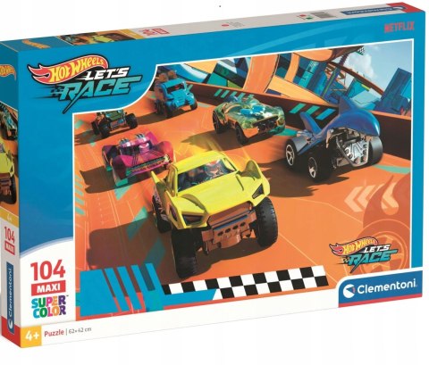 Puzzle Hot Wheels 104 elementów Maxi 25762 Clementoni