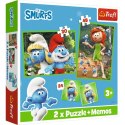 Puzzle + Memory 2w1 Smerfy 93656 Wesołe zabawy Smerfów Trefl 3+