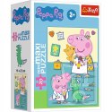 Puzzle Minimaxi Świnka Peppa 4w1 Trefl 4x20 elementów