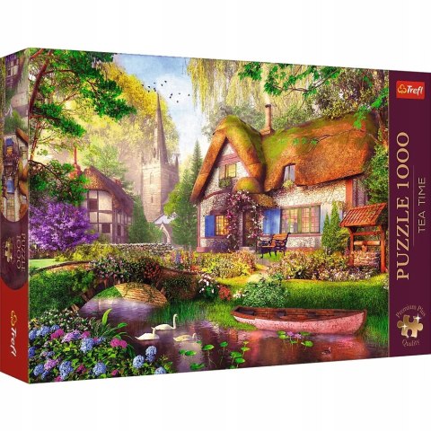 Puzzle Premium Plus 1000 elementów Urocza chatka w lesie 10804 Trefl