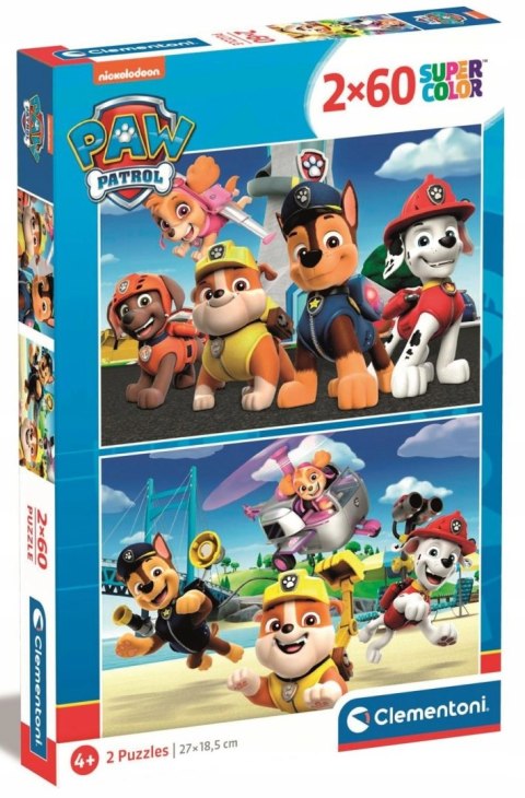Puzzle Psi Patrol 2x60 elementów 21623 Clementoni 4+