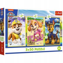 Puzzle Psi Patrol 3 x 50 elementów 34878 Nasze Pieski Trefl 3w1 4+