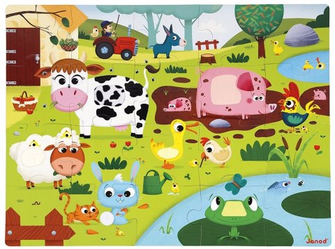 Puzzle Sensoryczne Farma Wieś Janod 20 elementów 3+