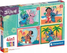 Puzzle Super Color 4w1 Stitch 21745 Clementoni 3+