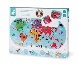 Puzzle do kąpieli Janod Mapa świata 28 elementów