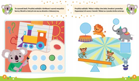 Wesołe zadania z koalą mądralą książeczka z naklejkami 4+ Aksjomat