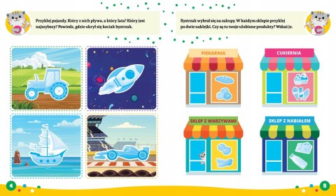 Wesołe zadania z kociakiem bystrzakiem książeczka z naklejkami 4+ Aksjomat