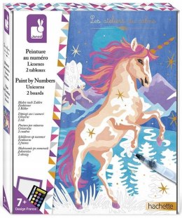 Zestaw Malowanie po numerach Jednorożce Janod 7+