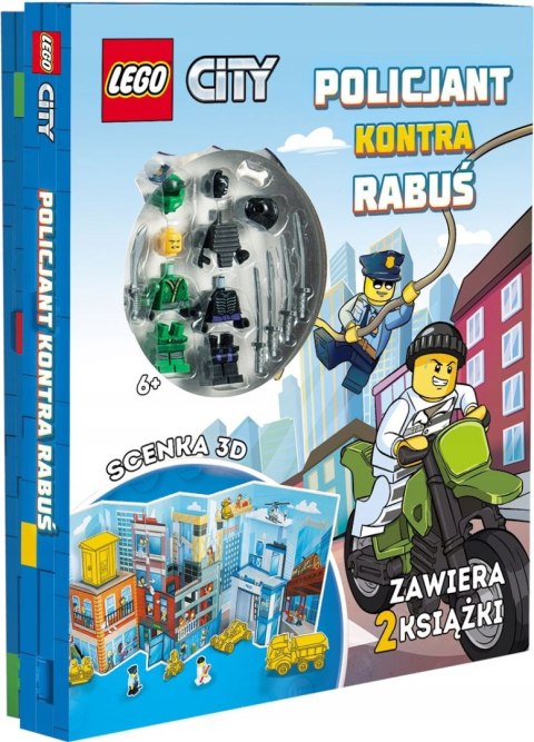 Zestaw książek z klockami Lego City Policjant kontra rabuś Ameet