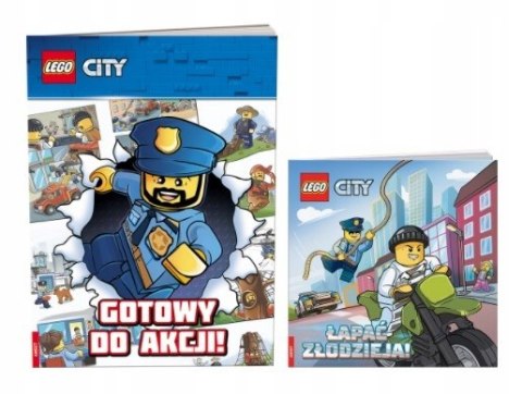 Zestaw książek z klockami Lego City Policjant kontra rabuś Ameet