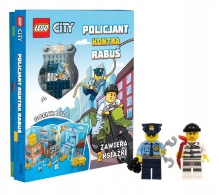 Zestaw książek z klockami Lego City Policjant kontra rabuś Ameet