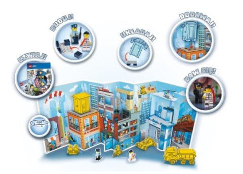 Zestaw książek z klockami Lego City Policjant kontra rabuś Ameet