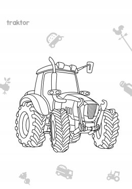 Ale frajda! Wykoloruj pojazdy na wsi Skrzat Kolorowanka Malowanka