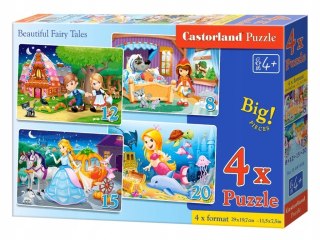 Castorland Piękne Bajki Puzzle 4w1 Maxi 8+12+15+20 elementów 4+ Progresywne