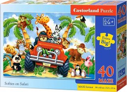 Castorland Pluszaki na Safari Puzzle Maxi 40 elementów 4+