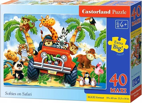 Castorland Pluszaki na Safari Puzzle Maxi 40 elementów 4+