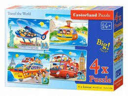 Castorland Podróże przez Świat Puzzle 4w1 Maxi 8+12+15+20 elementów 4+