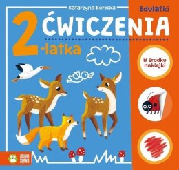 Edulatki Ćwiczenia 2-latka Naklejki Zagadki 2+ Zielona Sowa