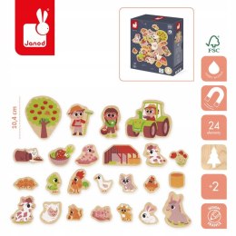 Janod Magnesy drewniane Na farmie 24 szt 2+