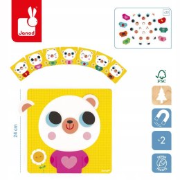 Janod Magnetyczna układanka Emocje Miś 2+