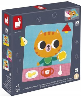 Janod Magnetyczna układanka Plan dnia Kot 2+