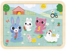 Janod Puzzle drewniane 24 elementów Farma 3+