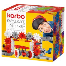 Klocki Korbo Car Service 119 elementów Ruchome Konstrukcyjne Zakręć