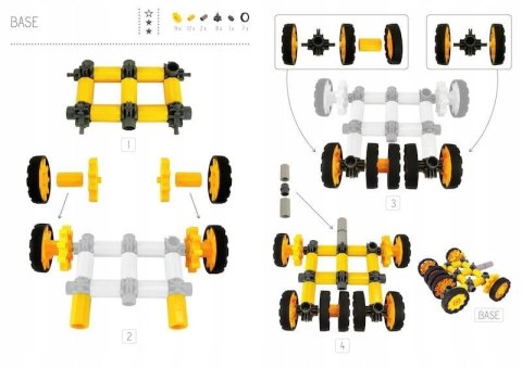 Klocki Korbo Machine konstrukcyjne 61 elementów Ruchome Zakręć