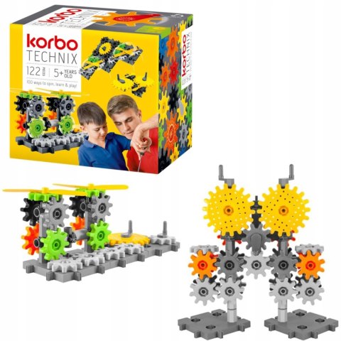 Klocki Korbo Technix 122 elementów Ruchome Konstrukcyjne Zakręć