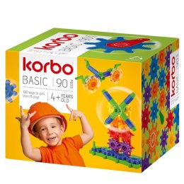 Korbo Klocki Basic 90 elementów Ruchome Konstrukcyjne Zakręć