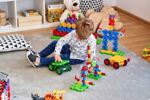 Korbo Klocki Basic 90 elementów Ruchome Konstrukcyjne Zakręć