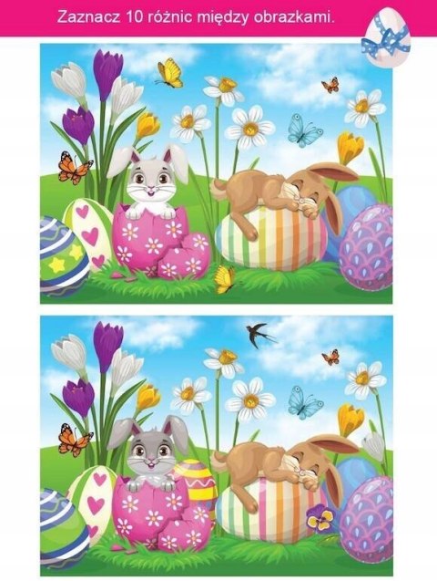 Łamigłówki z zajączkiem 50 Naklejek Zagadki Wielkanoc