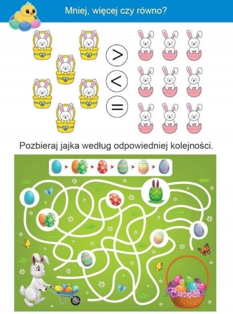 Łamigłówki z zajączkiem 50 Naklejek Zagadki Wielkanoc