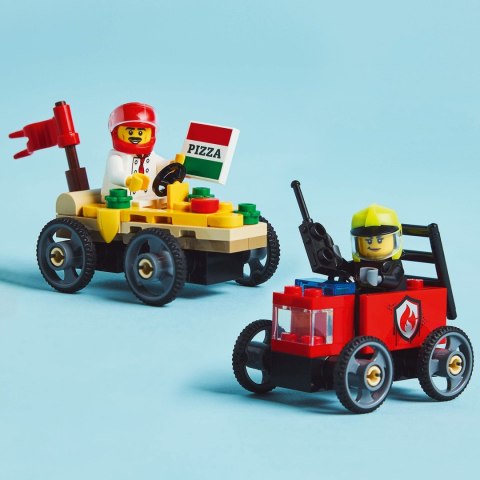 Lego City 60458 Zestaw wyścigówek: pizza kontra wóz strażacki
