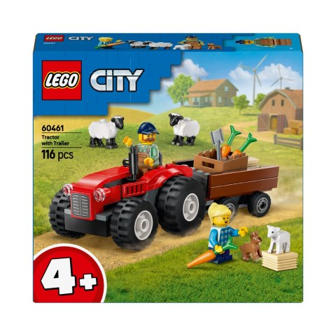 Lego City 60461 Czerwony traktor z przyczepą i owcami