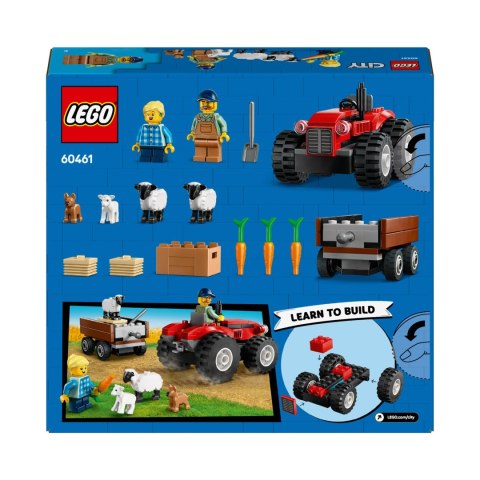 Lego City 60461 Czerwony traktor z przyczepą i owcami