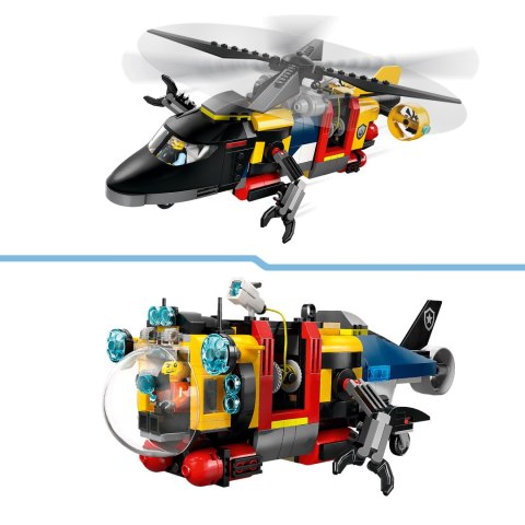 Lego City 60462 Helikopter, wóz strażacki i łódź podwodna