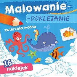 Malowanie doklejanie Zwierzęta Wodne Kolorowanka