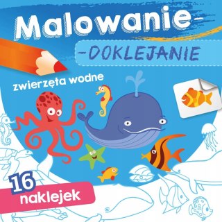 Malowanie doklejanie Zwierzęta Wodne Kolorowanka
