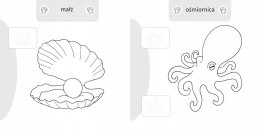 Malowanie doklejanie Zwierzęta Wodne Kolorowanka