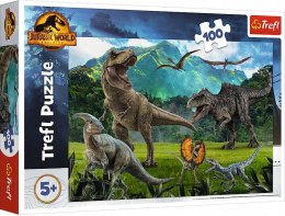 Puzzle 100 elementów Park Jurajski 16441 jurassic Trefl Dinozaury