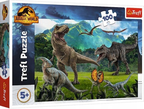 Puzzle 100 elementów Park Jurajski 16441 jurassic Trefl Dinozaury